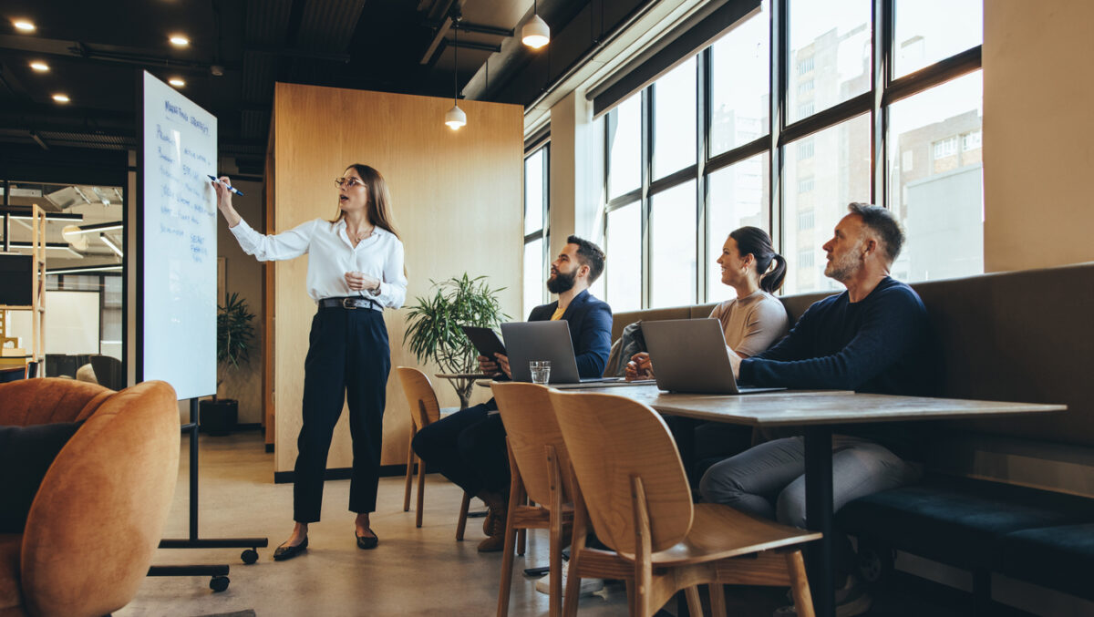 Female manager giving a presentation